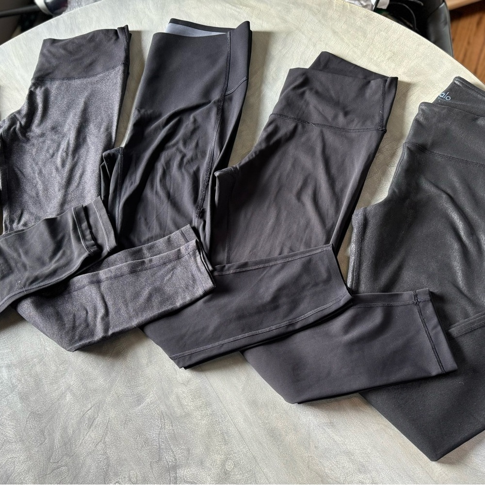 Five pairs of yoga pants